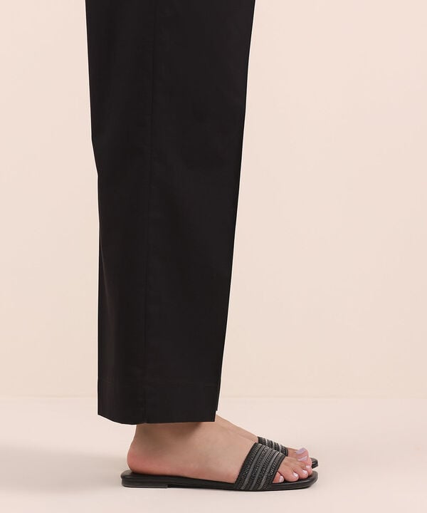 Solid Cambric Straight Pants