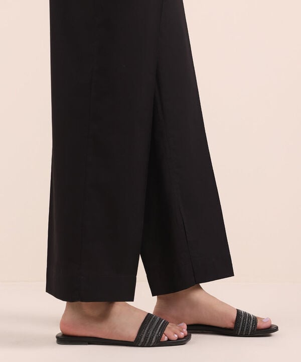 Solid Cambric Straight Pants