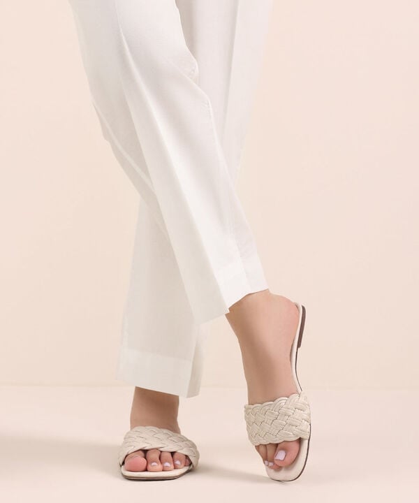 Solid Cambric Straight Pants