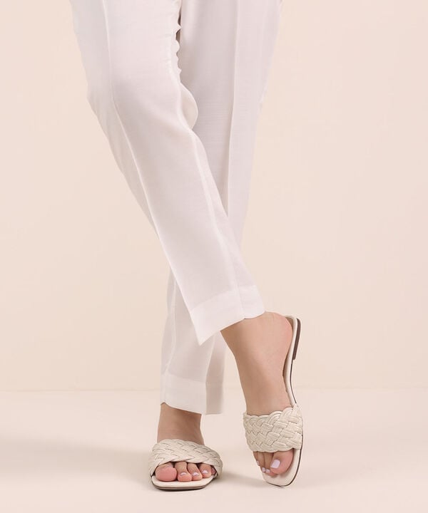 Solid Cambric Straight Pants