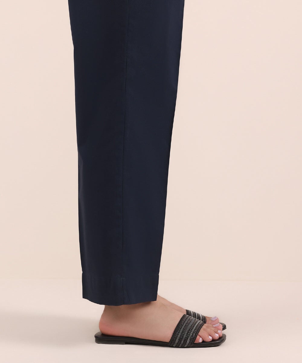 Solid Cambric Straight Pants