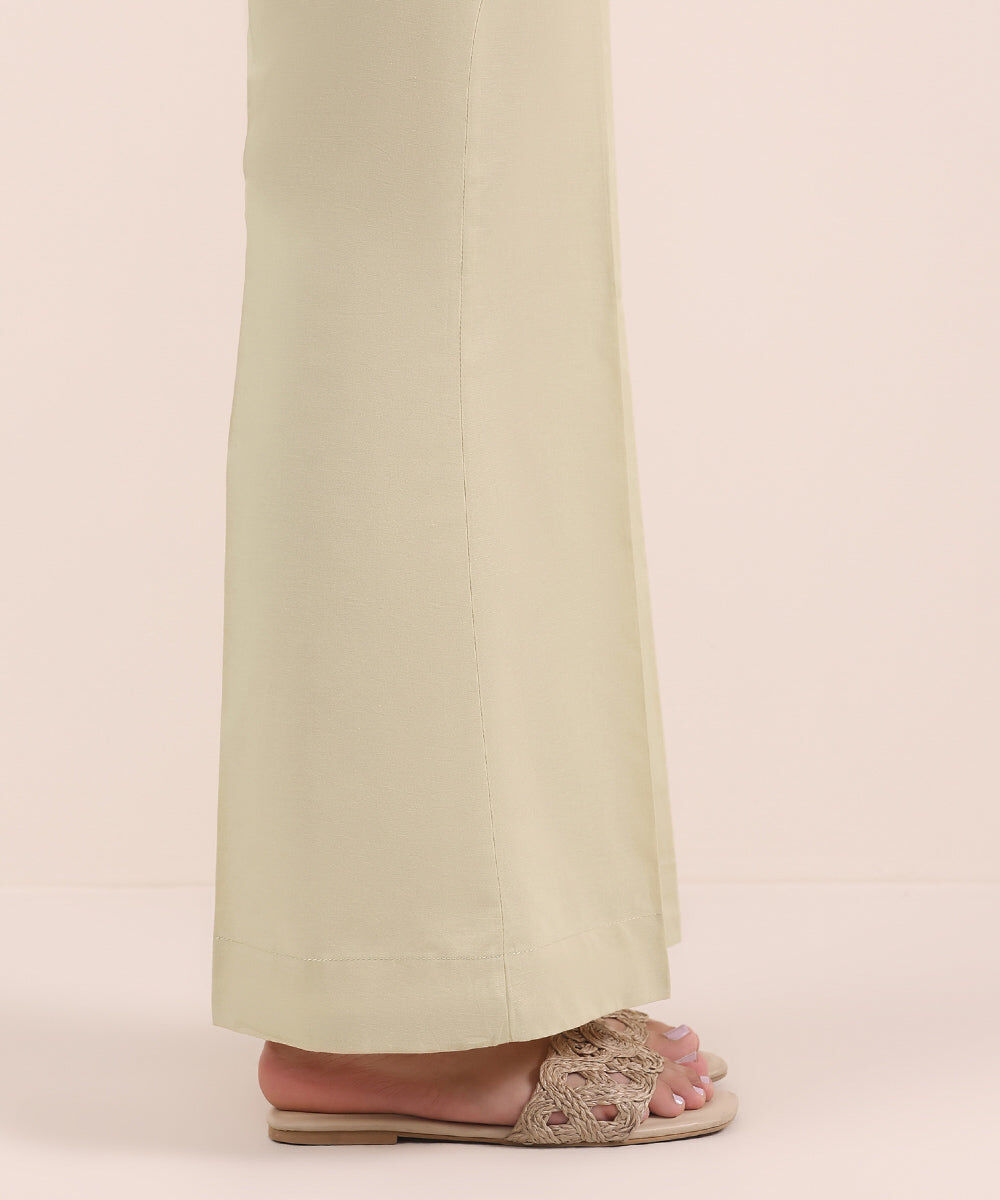 Cambric Boot-cut Pants
