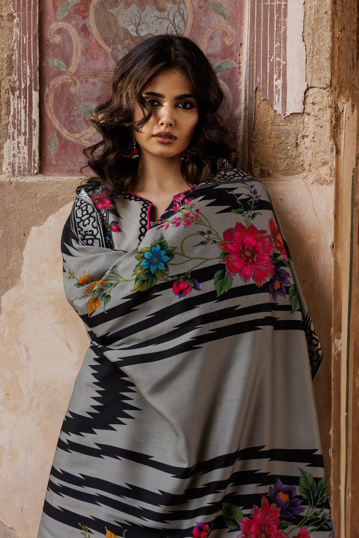 3-pc Unstitched Embroidered Staple DSCW5-04