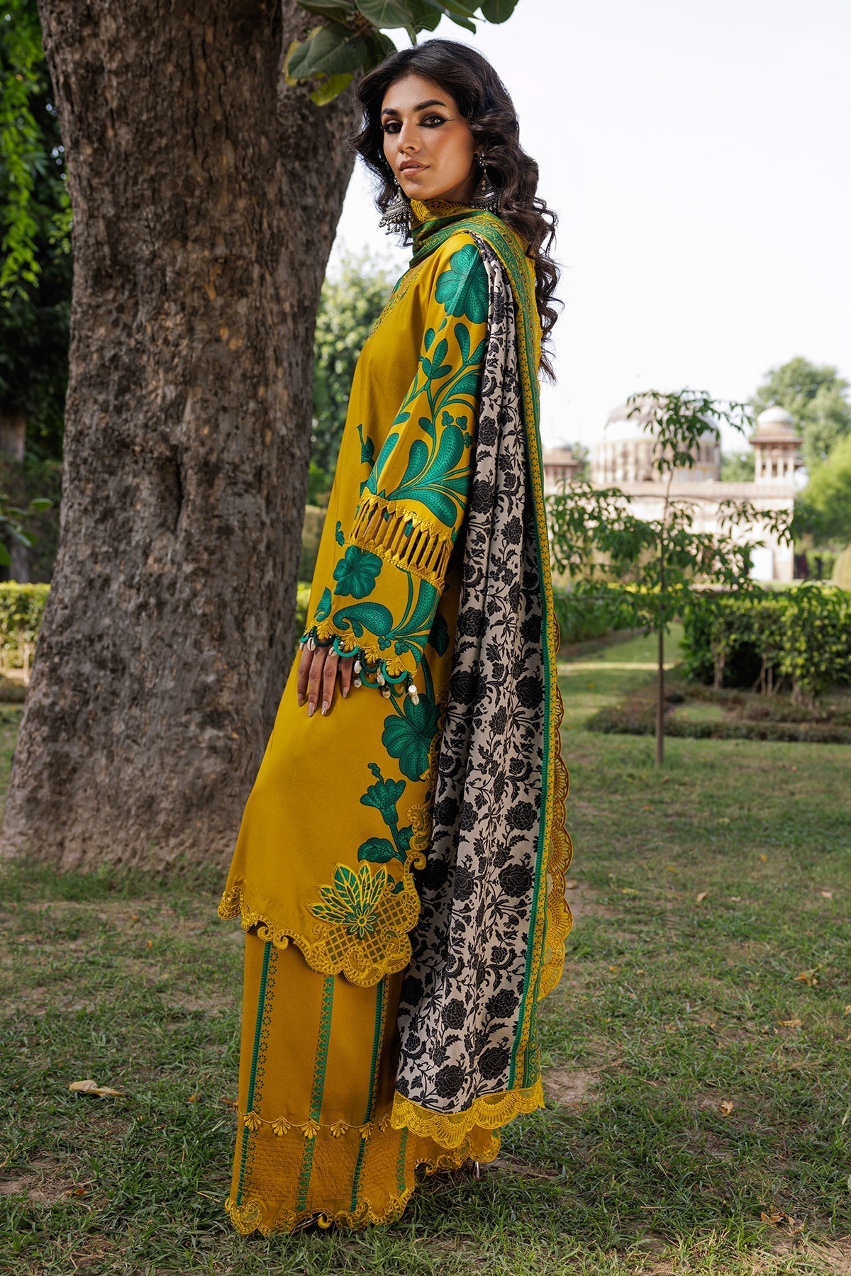 3-PC Unstitched Embroidered Linen Collection CCW6-11