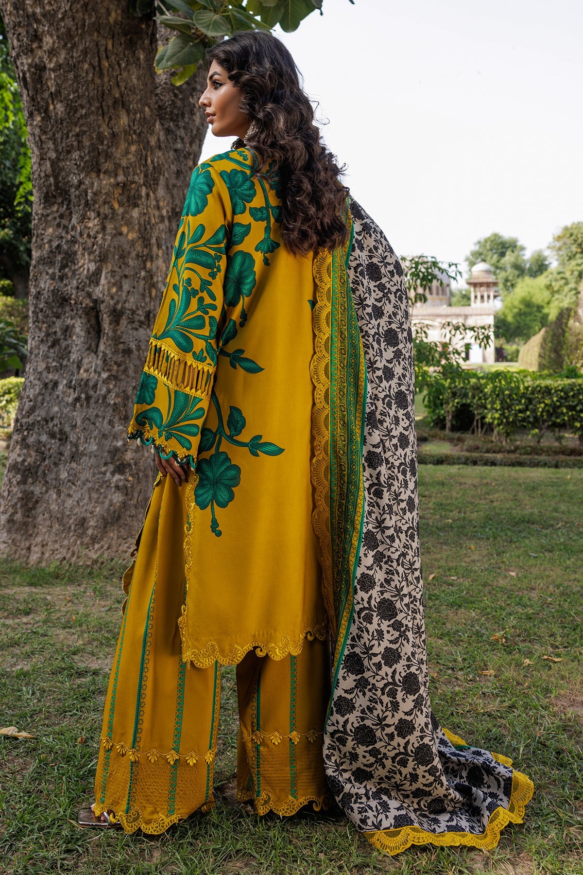 3-PC Unstitched Embroidered Linen Collection CCW6-11