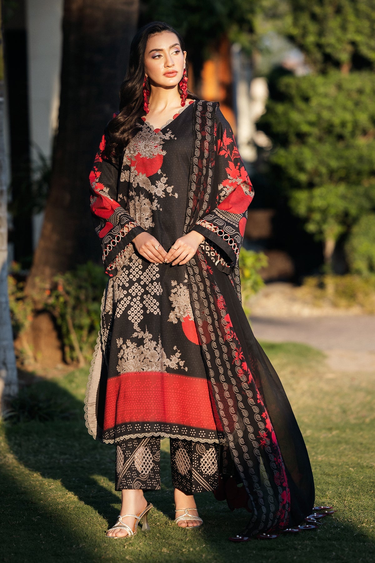 3-PC Stitched Printed  Lawn  SLC27-15P