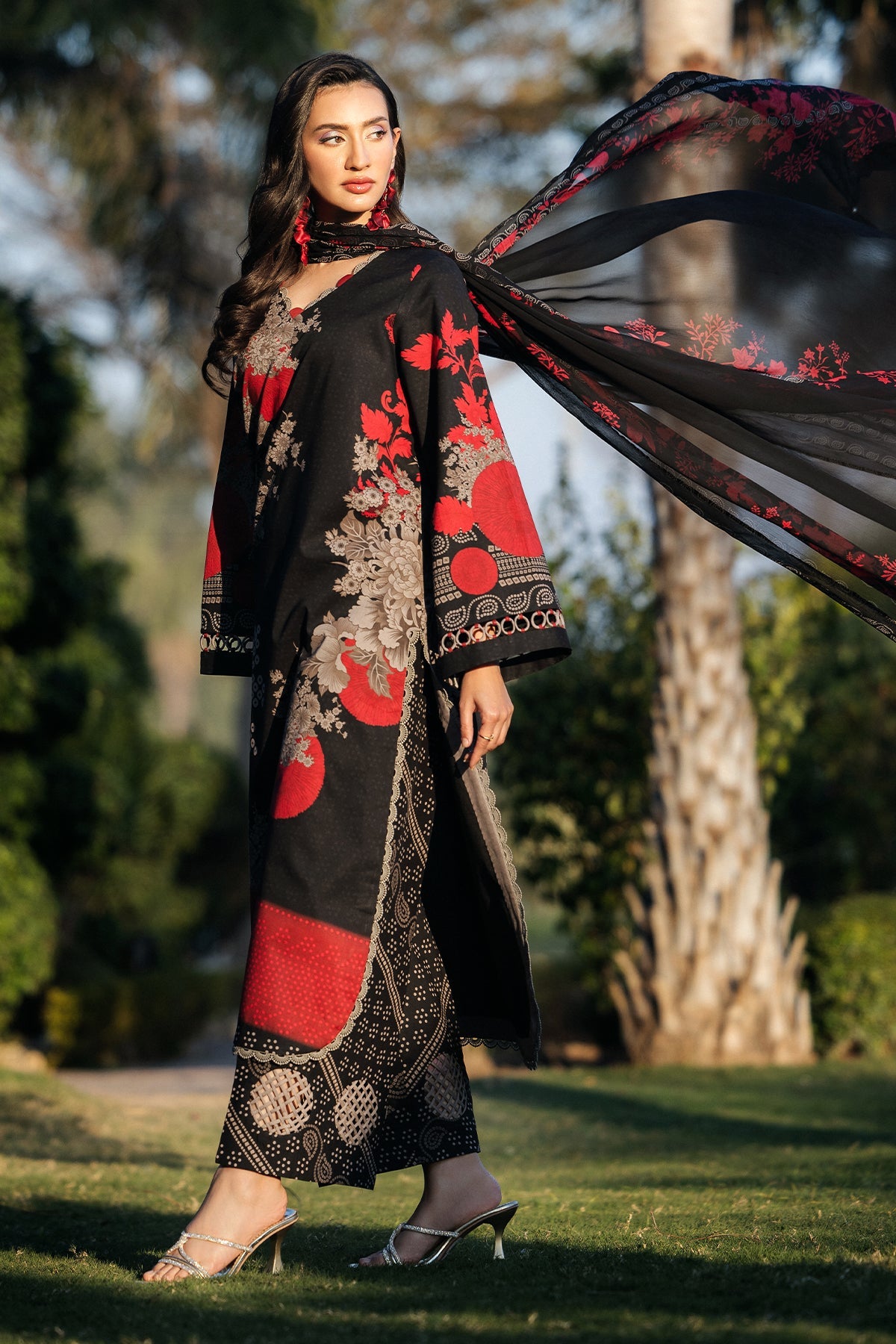 3-PC Unstitched Printed  Lawn  SLC27-15