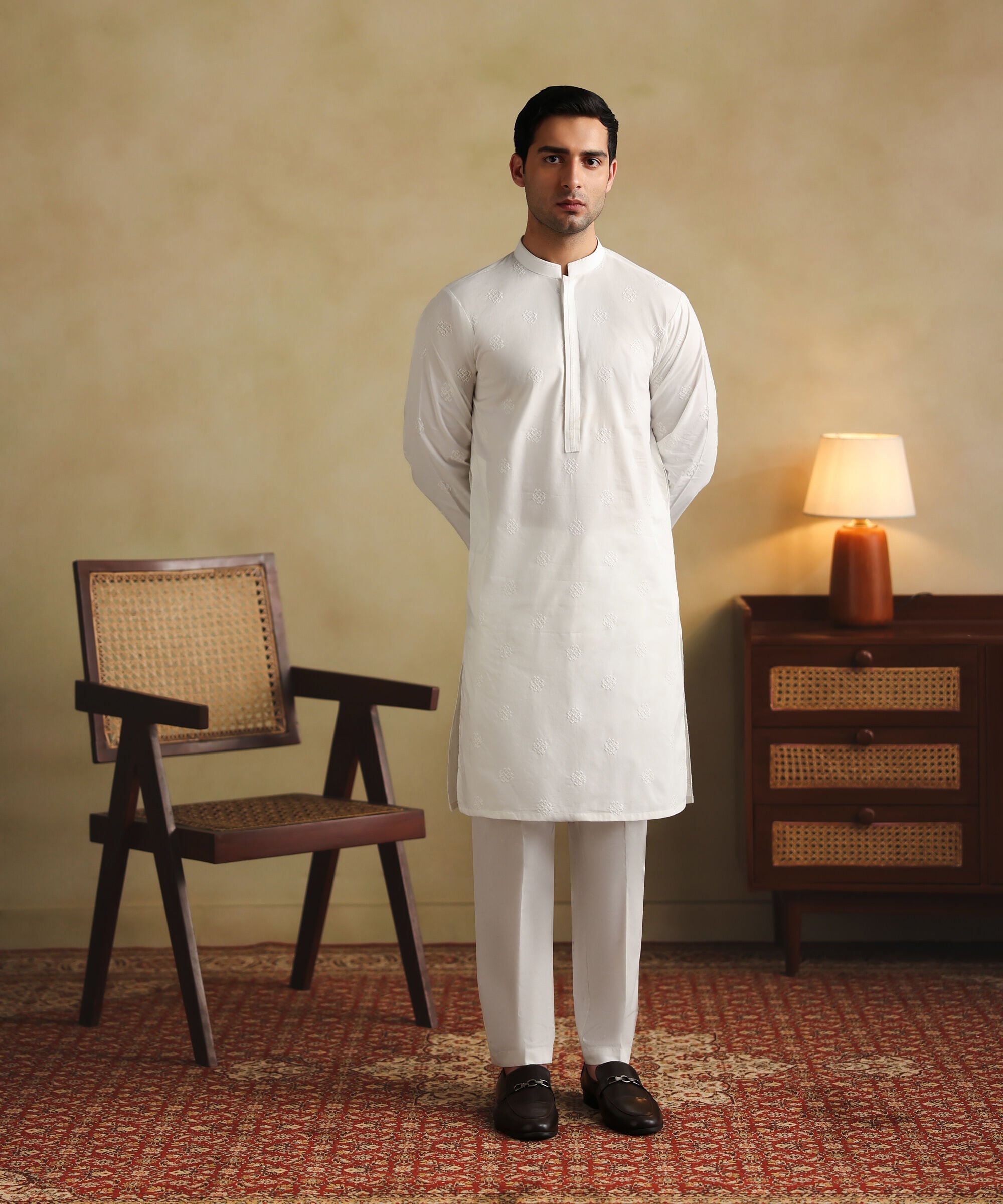 Embroidered Shifflli Cotton Kurta