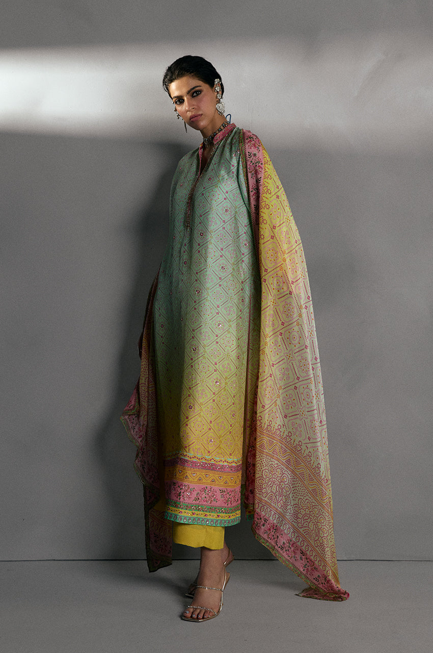 Chunri Breeze Blue - Shirt & Dupatta