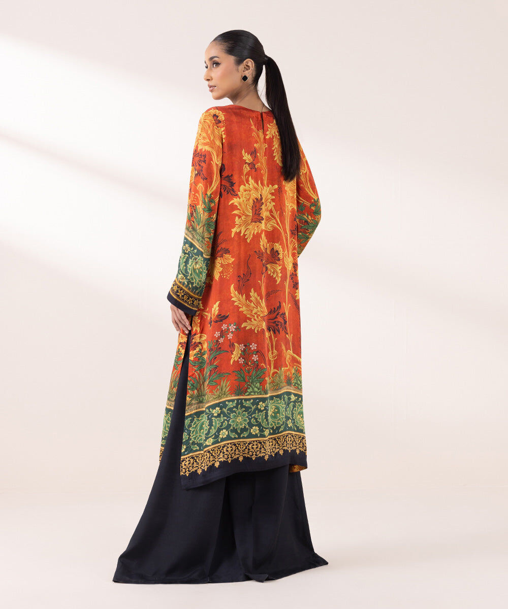 2 Piece - Embellished Silk Suit