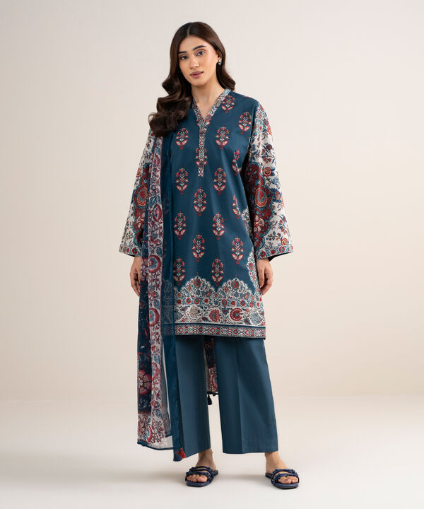 3 Piece - Printed Lawn Suit