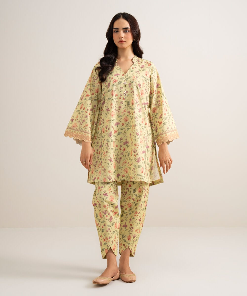 2 Piece - Printed Lawn Suit 0U2TDDS26V62