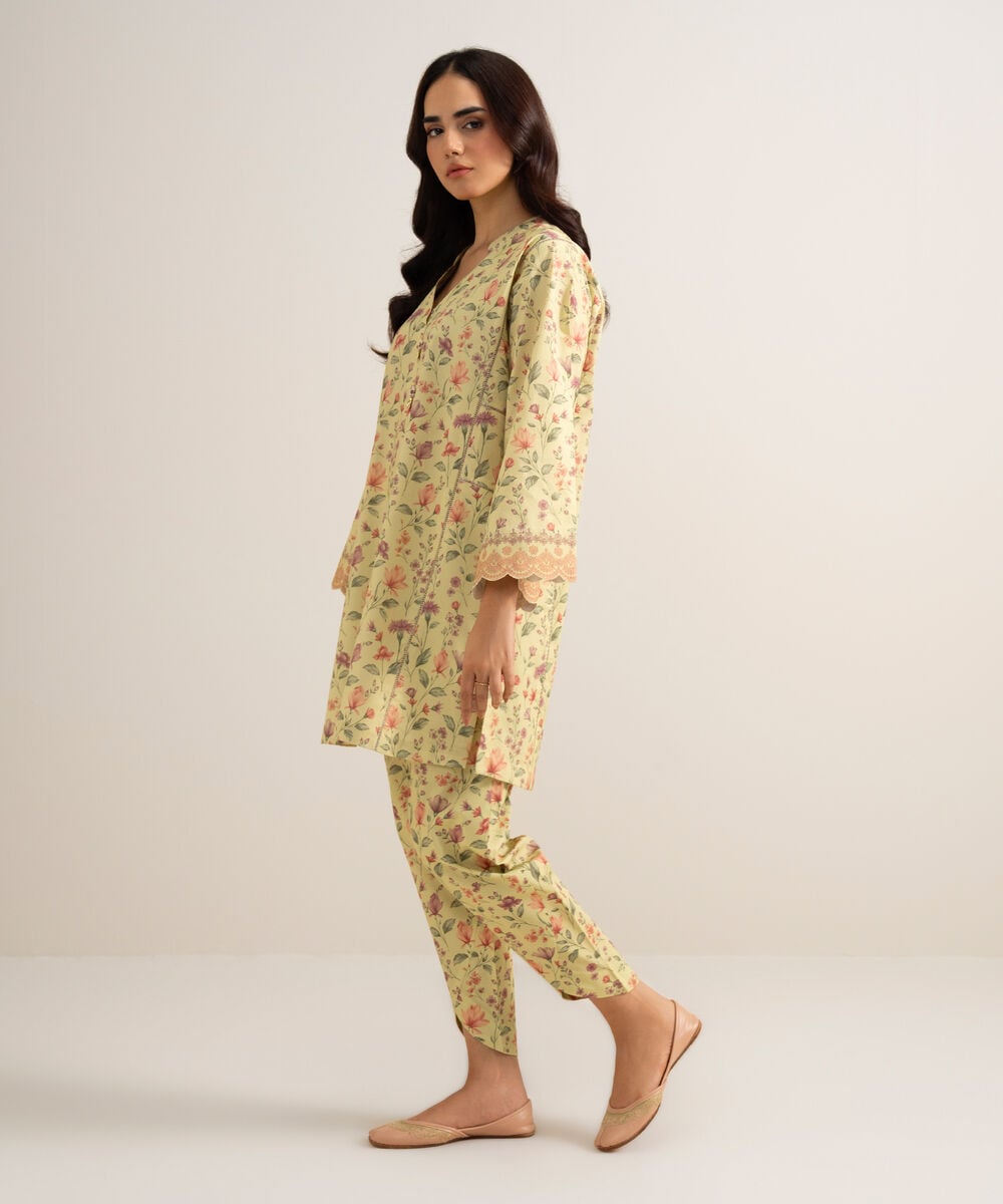 2 Piece - Printed Lawn Suit 0U2TDDS26V62