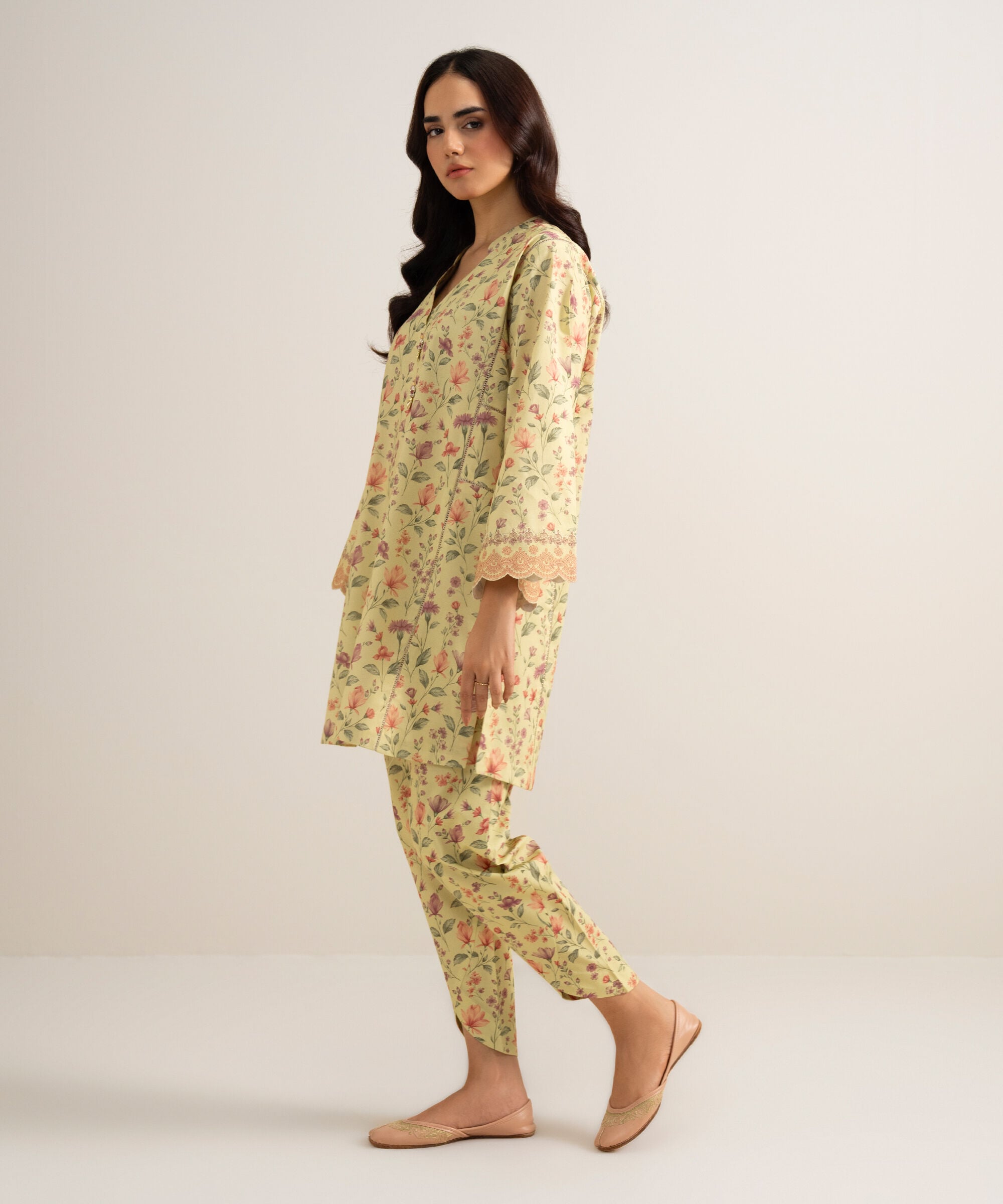 2 Piece - Printed Lawn Suit 0U2TDDS26V62
