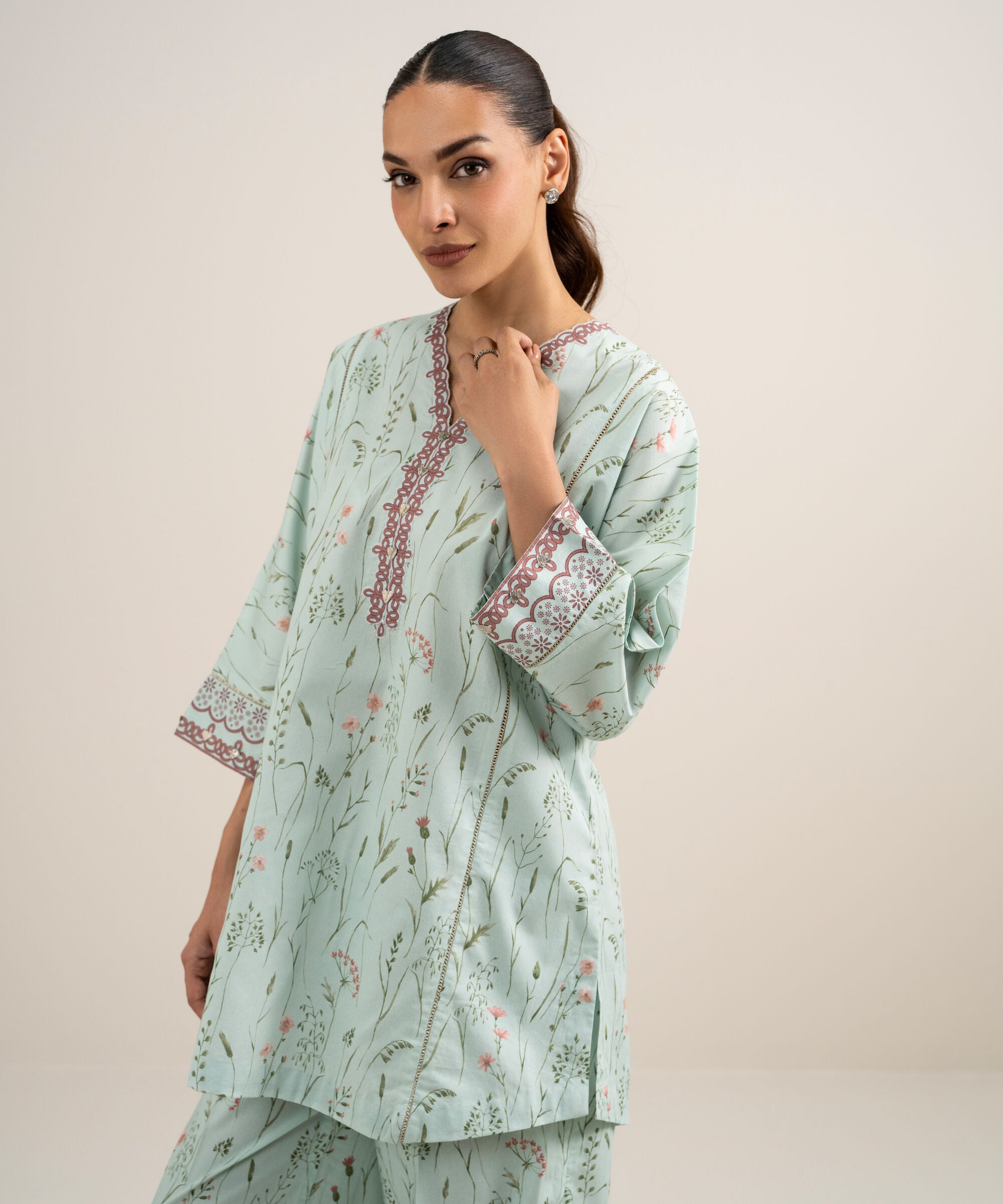 2 Piece - Printed Lawn Suit 0U2TDDS26V63