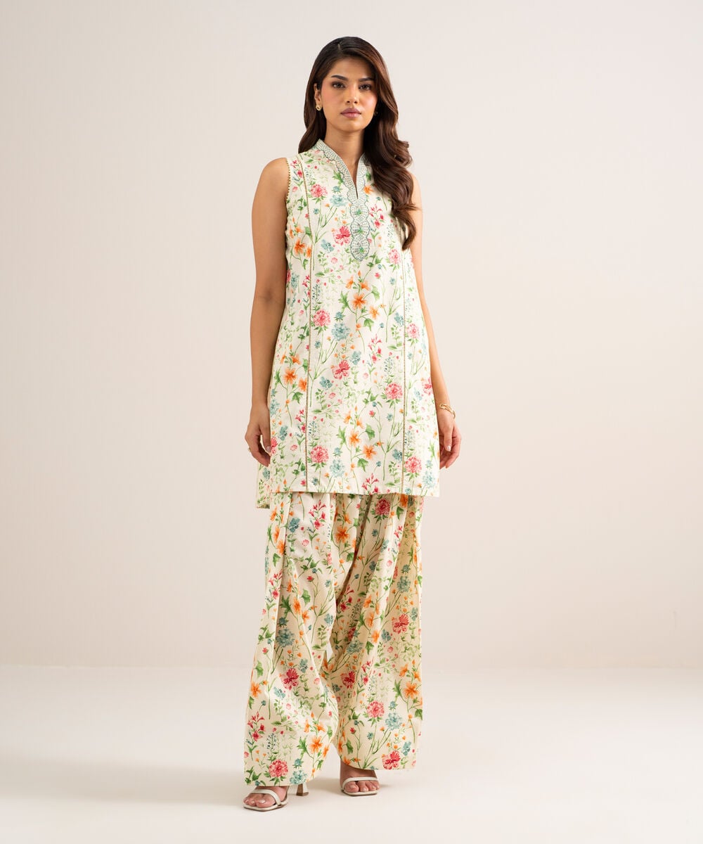 2 Piece - Printed Lawn Suit 0U2TDDS26V64
