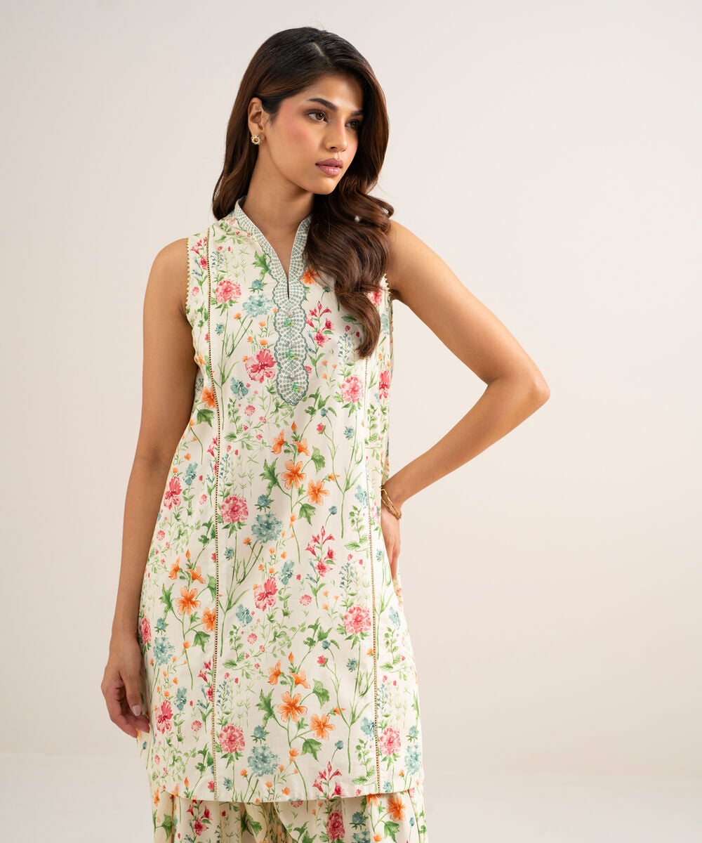 2 Piece - Printed Lawn Suit 0U2TDDS26V64