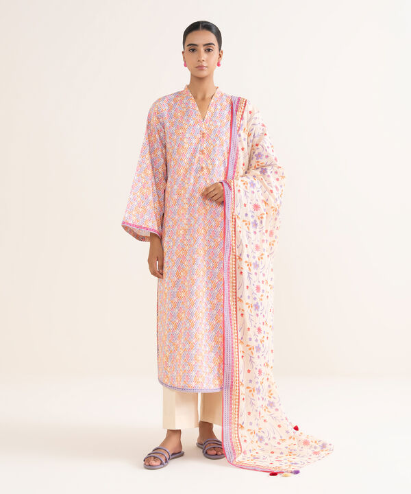 3 Piece - Printed Lawn Suit