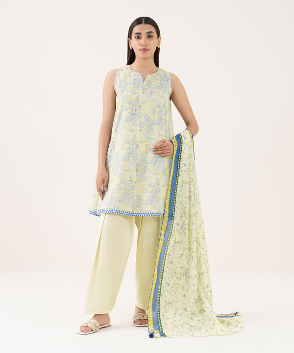 3 Piece - Printed Lawn Suit