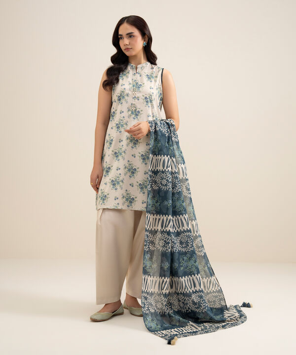 3 Piece - Printed Lawn Suit