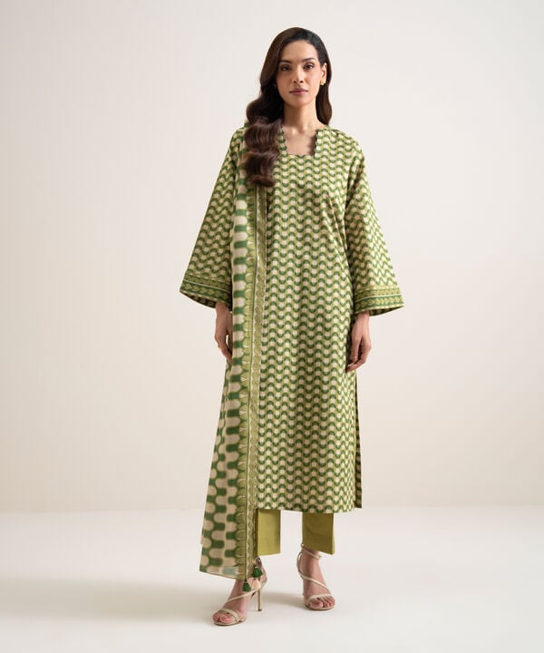 3 Piece - Printed Lawn Suit