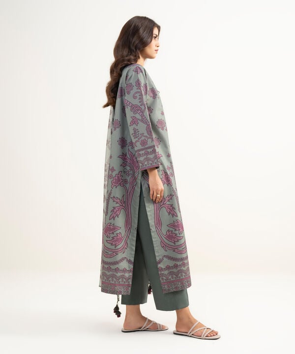 3 Piece - Printed Zari Lawn Suit