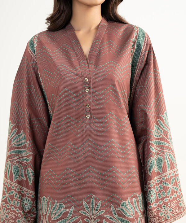 3 Piece - Printed Zari Lawn Suit