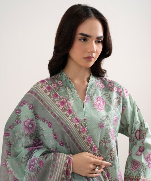 3 Piece - Printed Lawn Suit