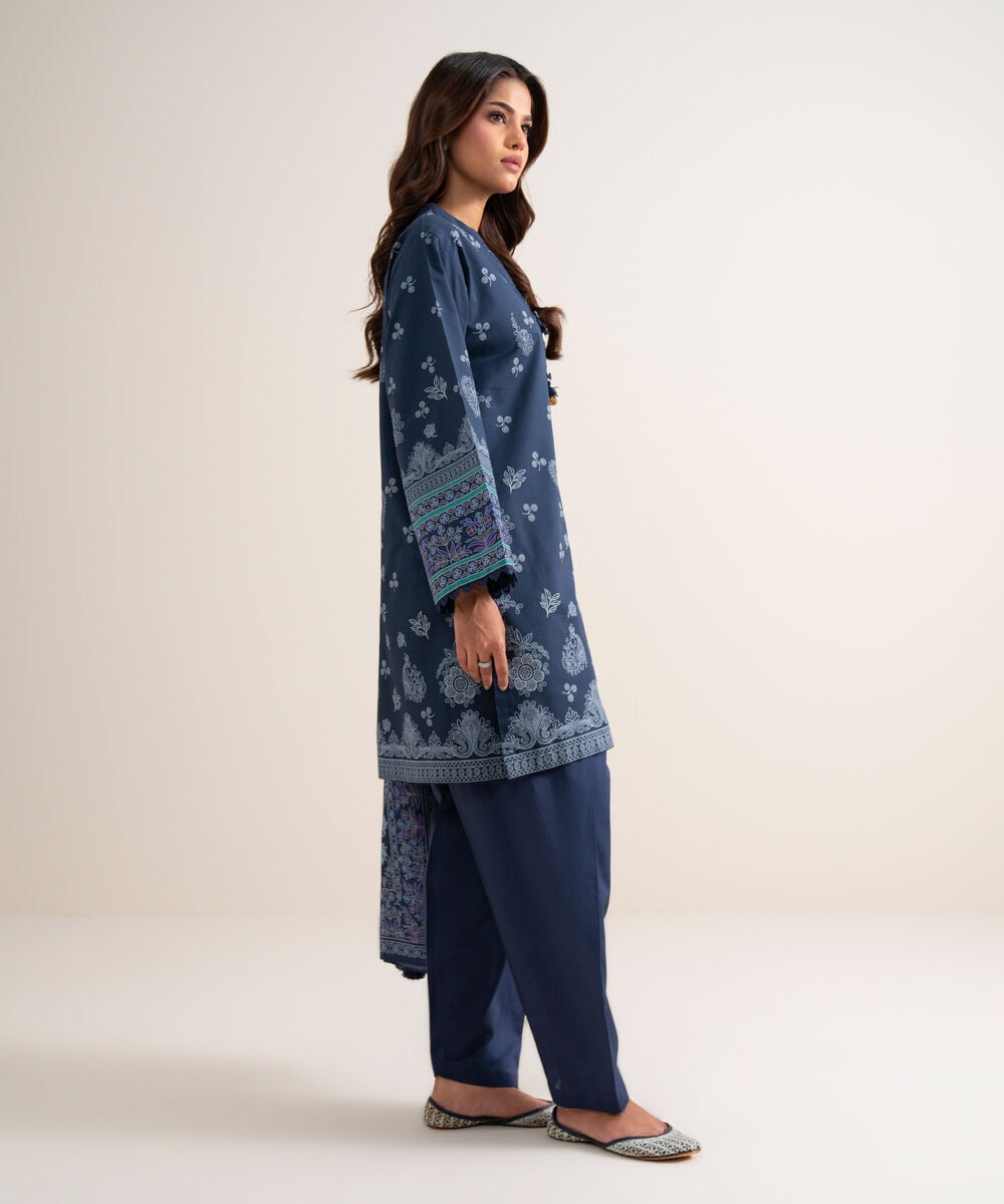3 Piece - Printed Lawn Suit 0U3PDYS26V89