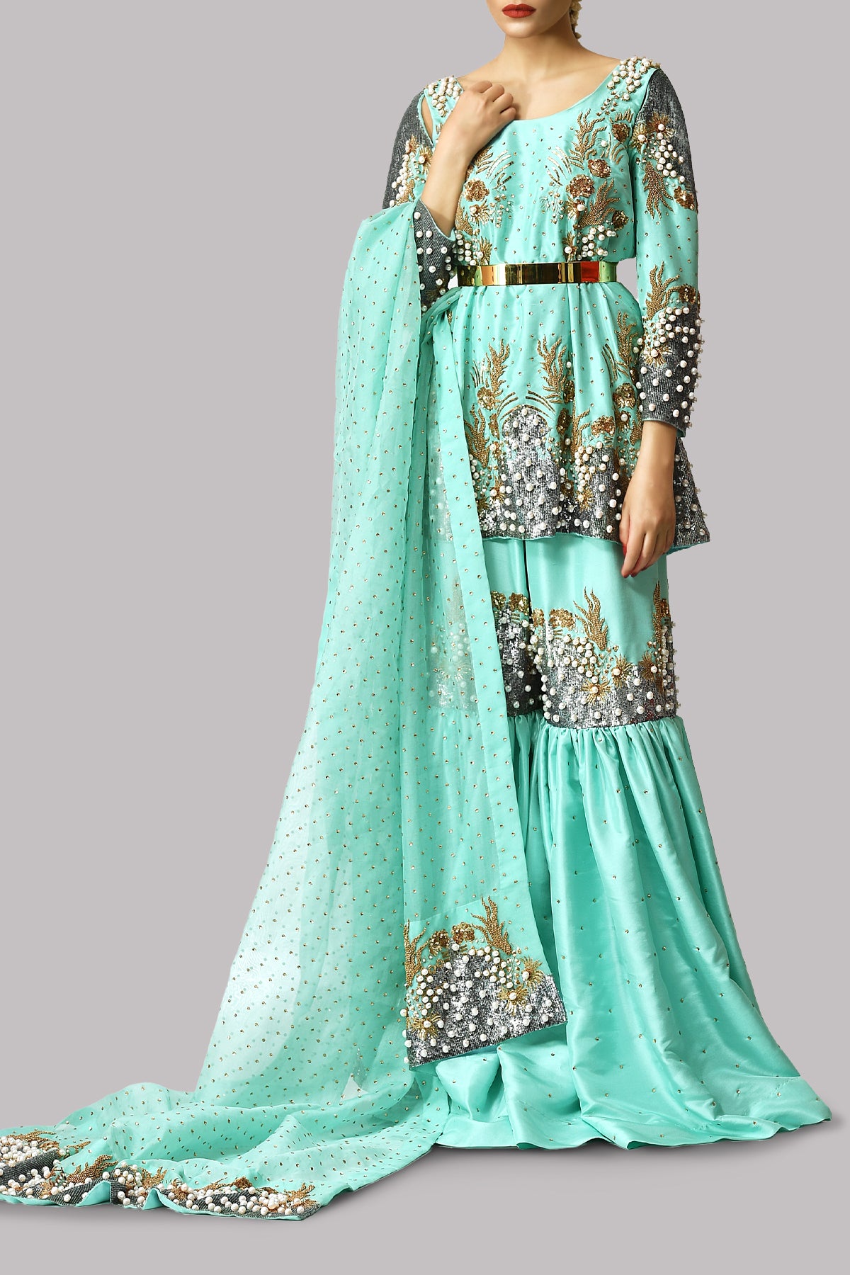 Leisure Time Embellished Gharara Set
