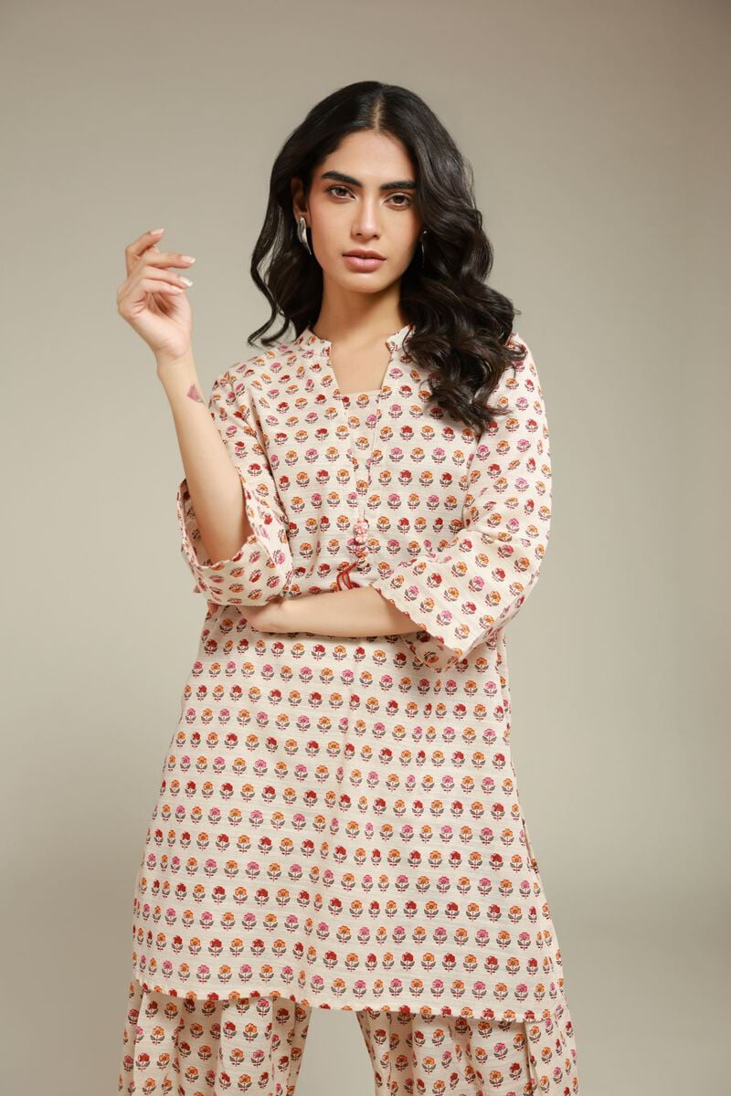 Short Floral Kurta