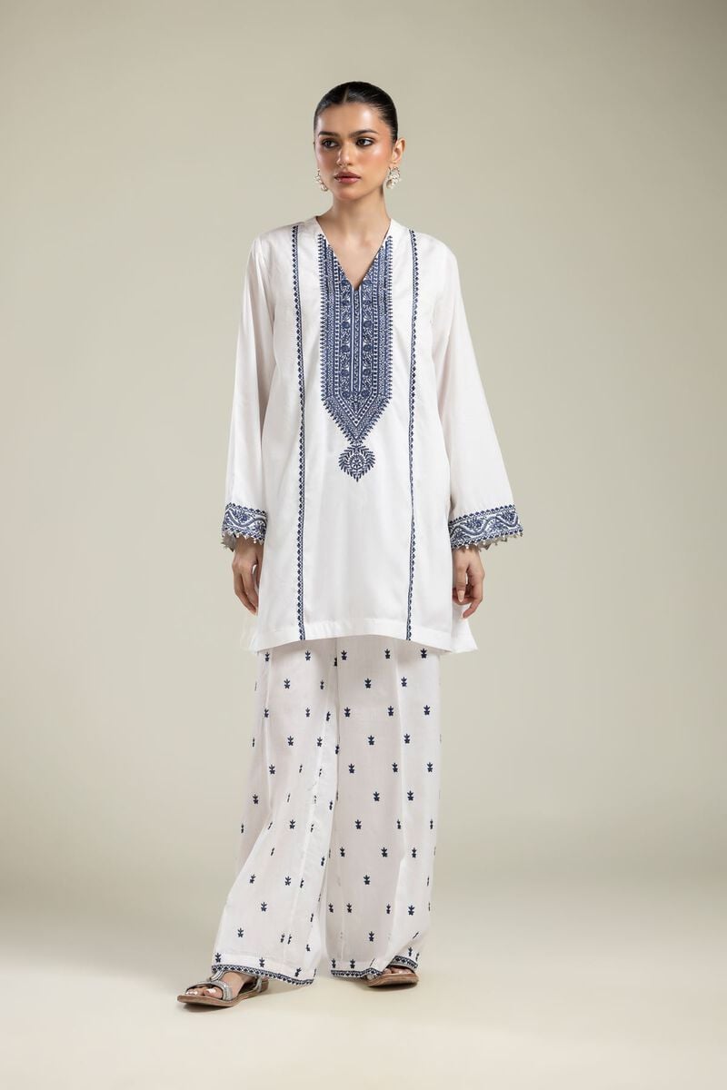 White Embroidered Kurta