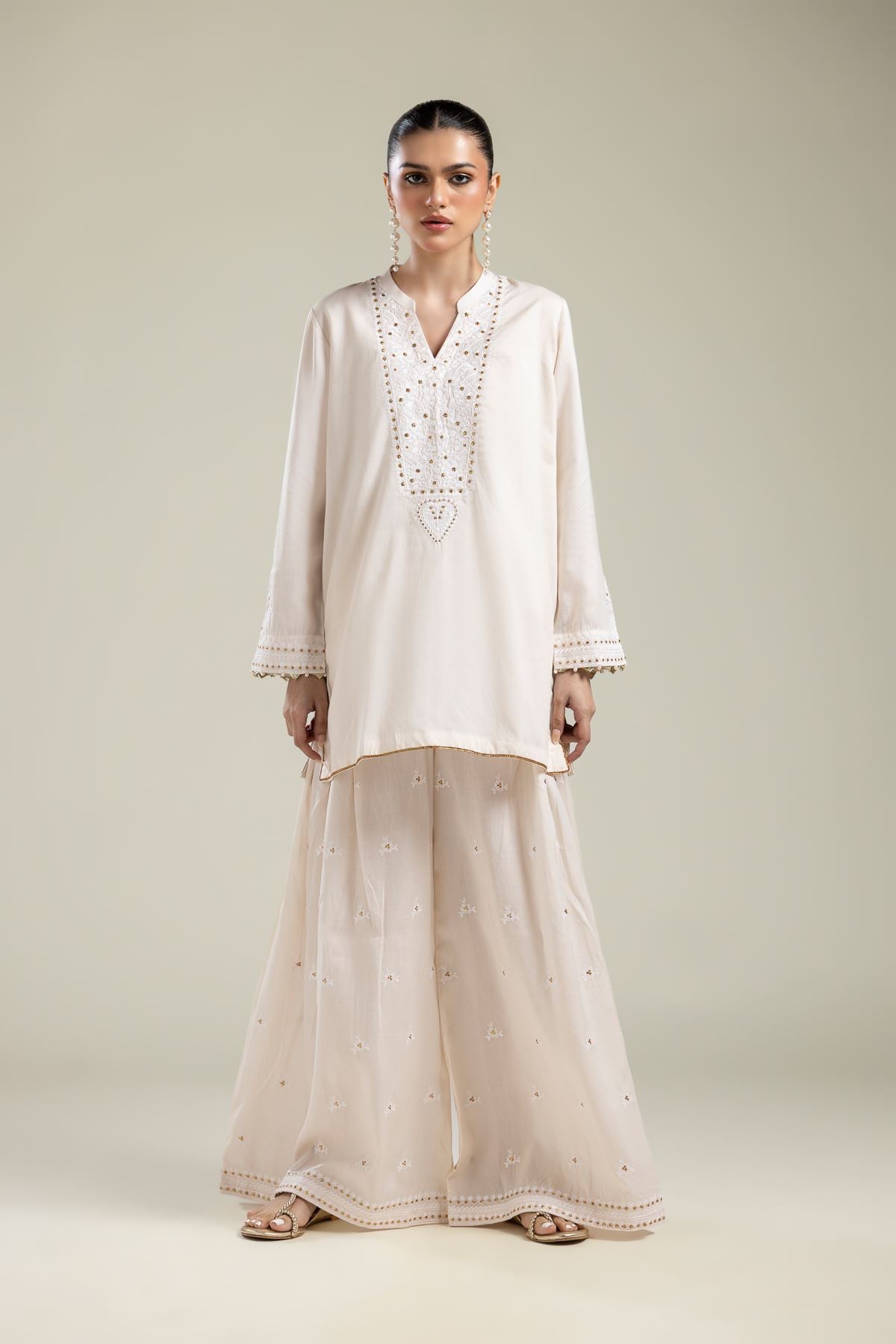 Short V-Neck Kurta