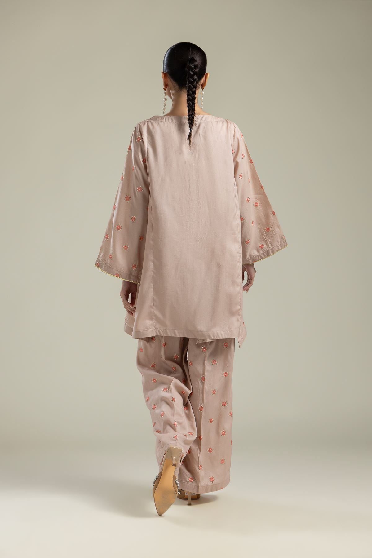 Floral V-Neck Kurta