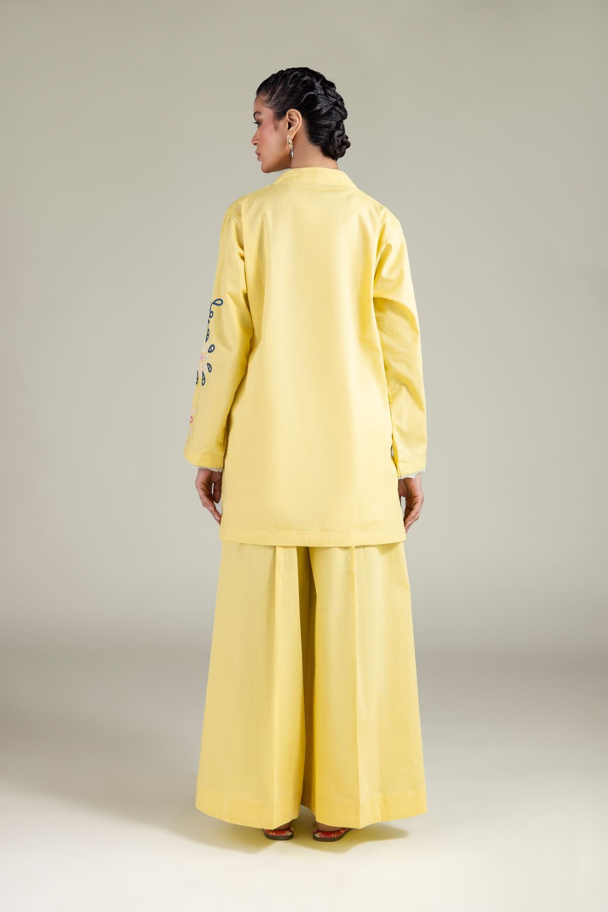 Floral V-Neck Kurta