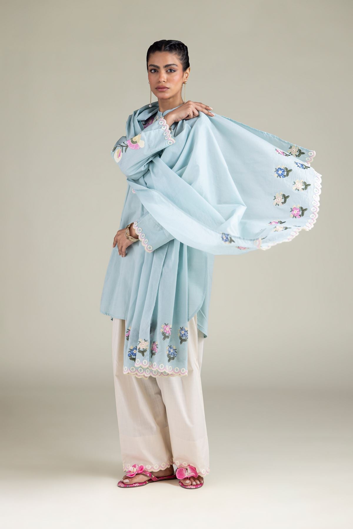 Floral Draped Dupatta