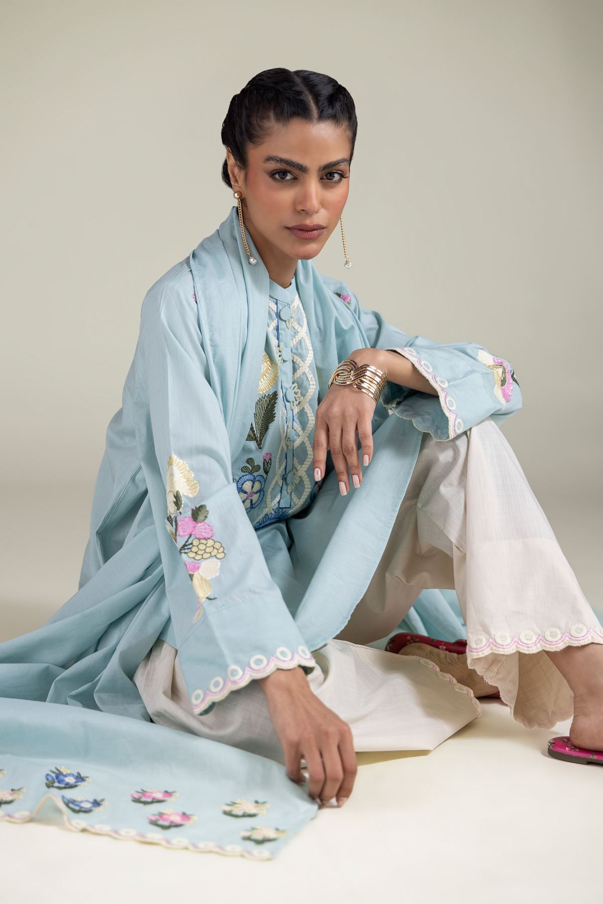 Floral Draped Dupatta