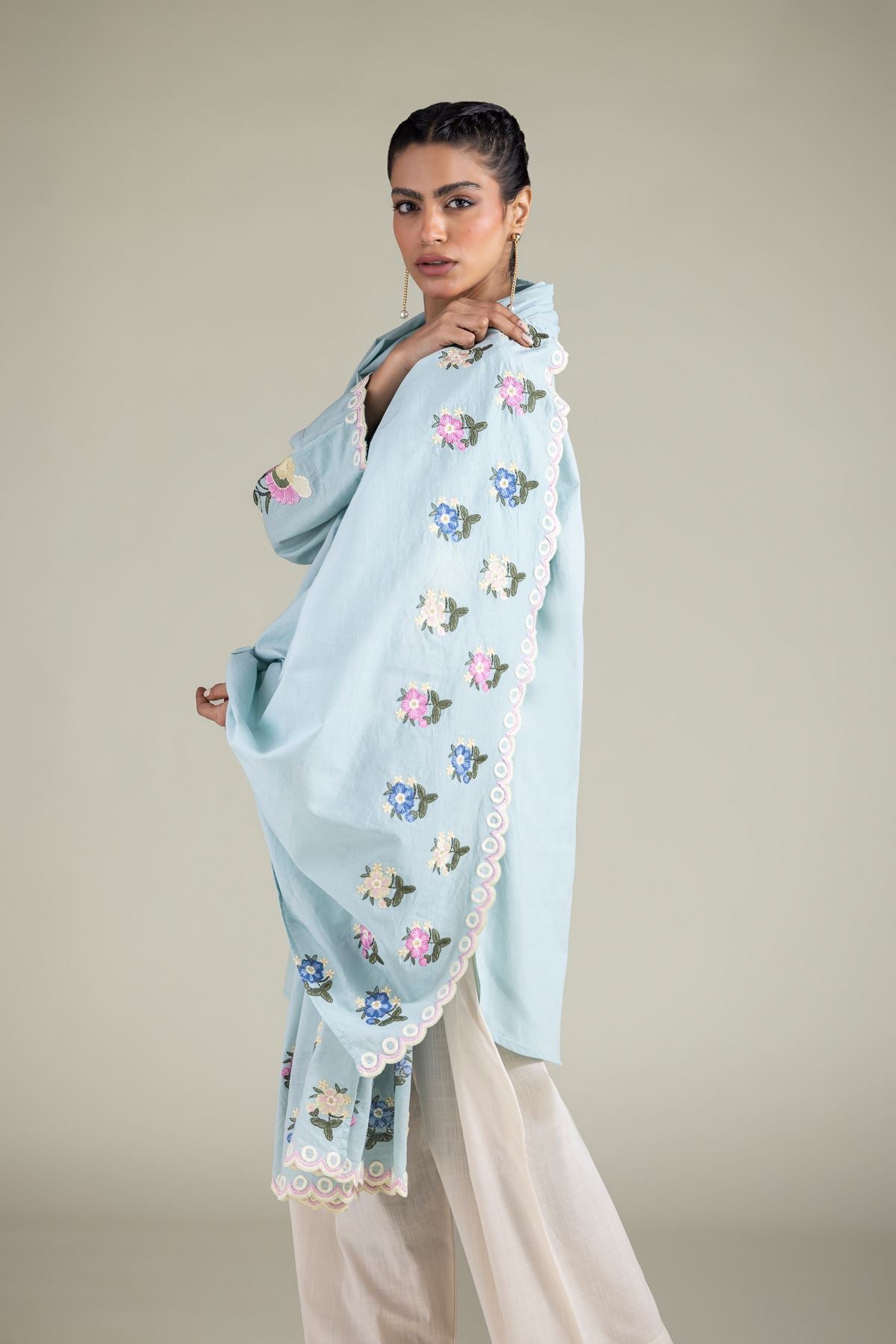 Floral Draped Dupatta