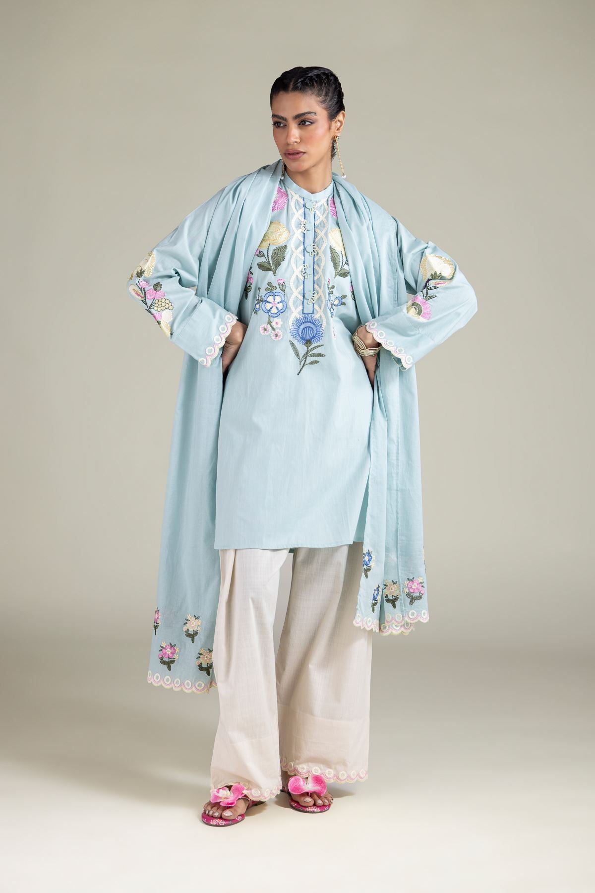 Floral Draped Dupatta