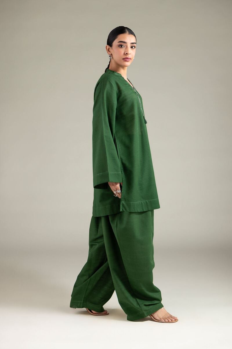Solid Drawstring Kurta