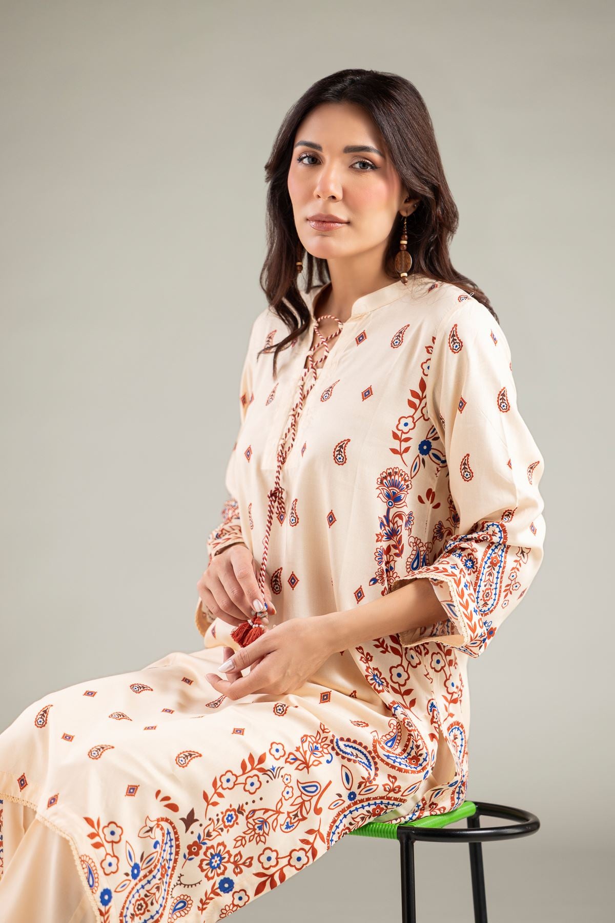 Long Paisley Kurta