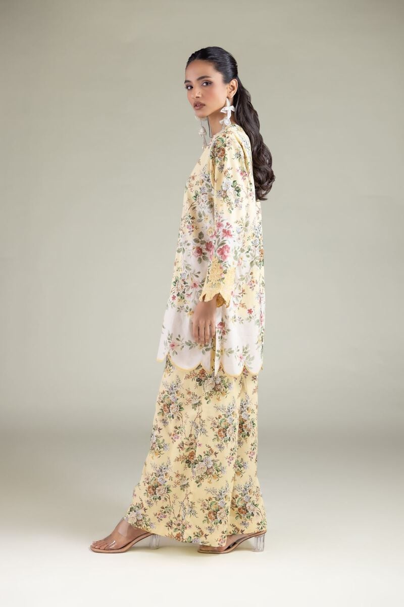 Floral V-Neck Kurta