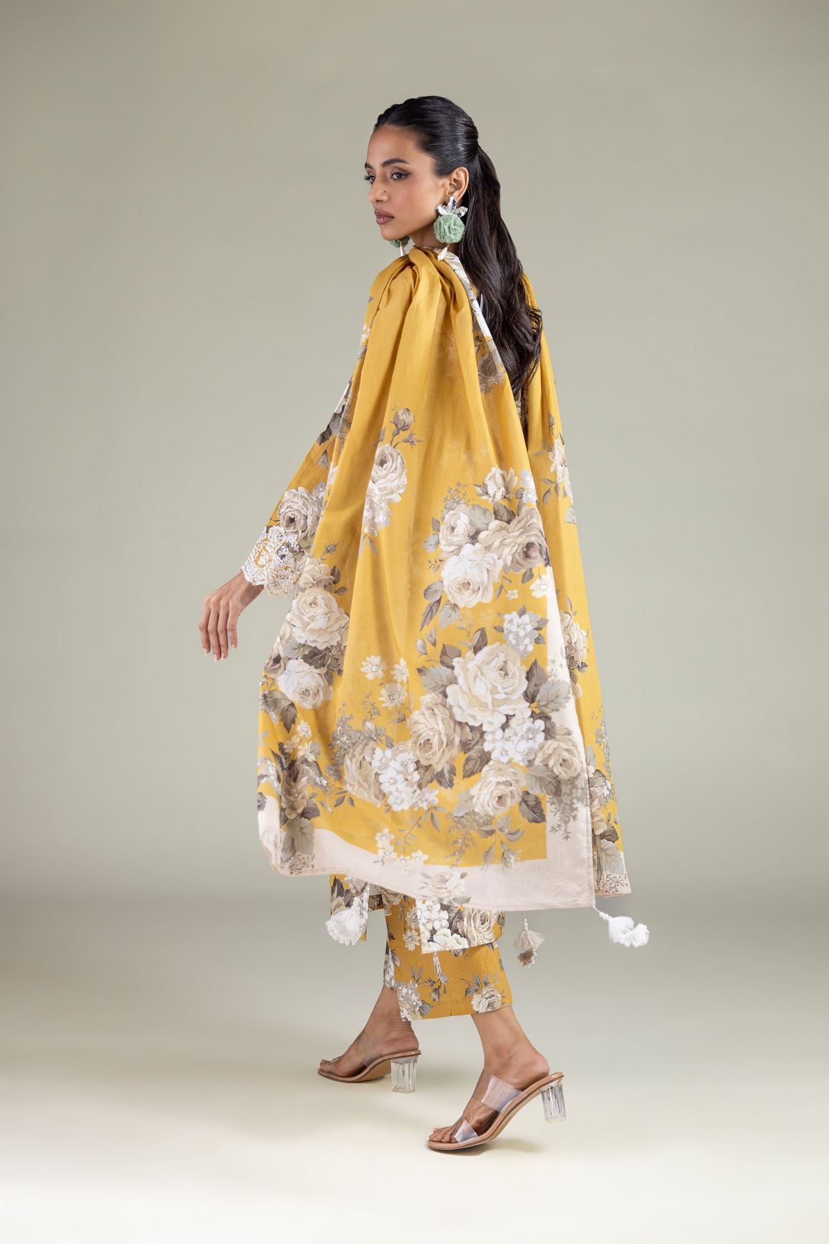 Floral Draped Dupatta
