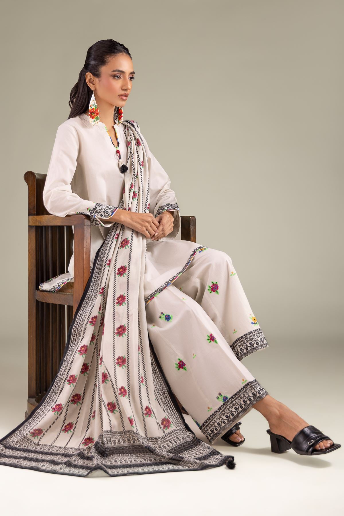 Draped Tassel Dupatta