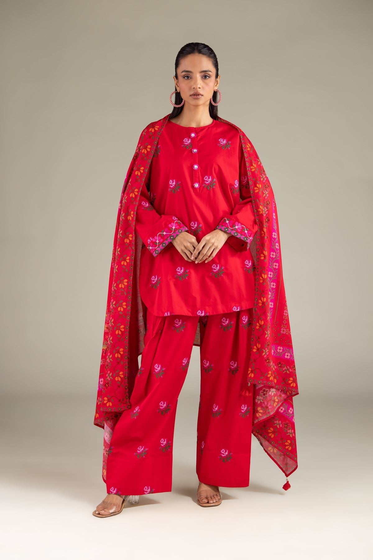 All-Season Floral Dupatta