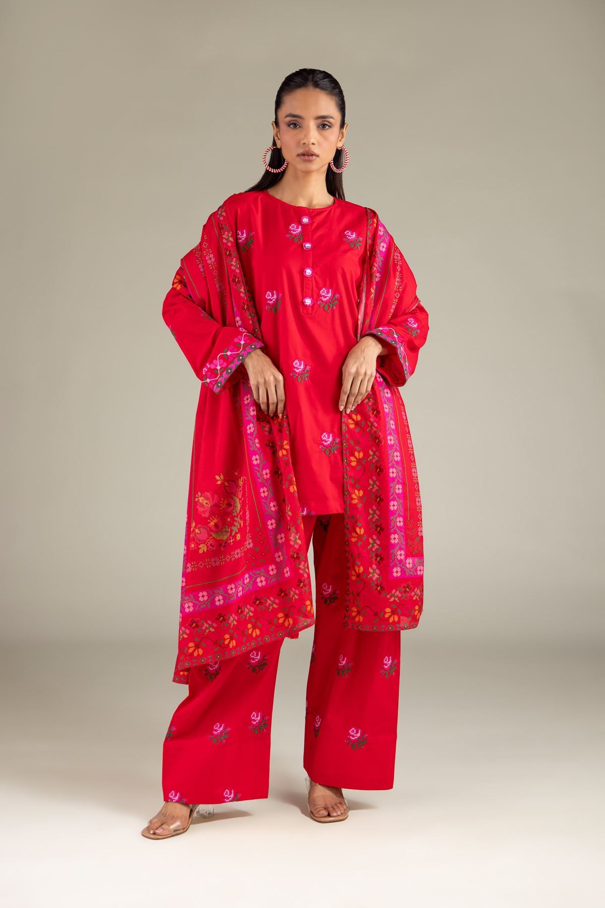All-Season Floral Dupatta