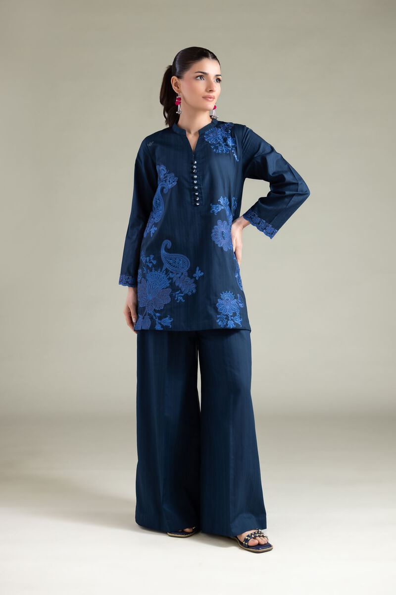 Solid Wide-Leg Pants