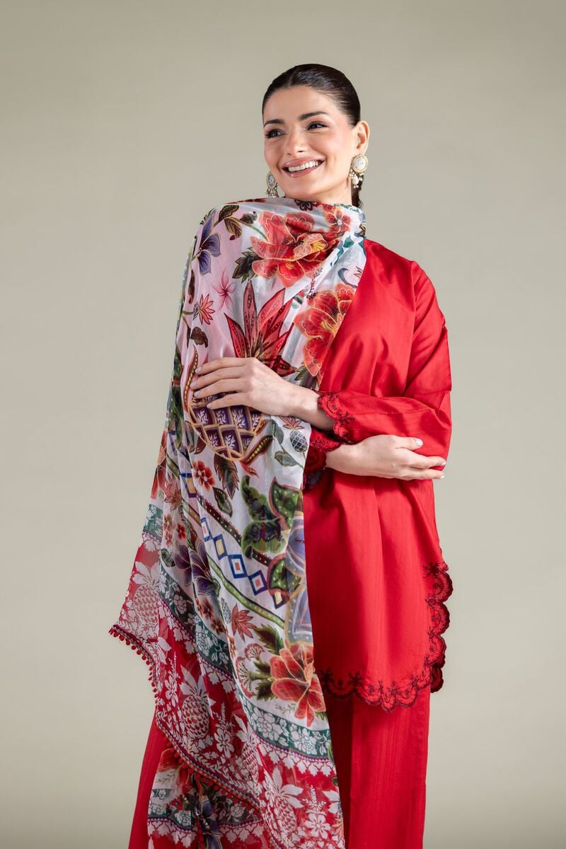 Floral Threadwork Pants