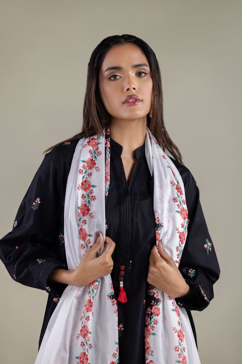 Floral Tassel Dupatta
