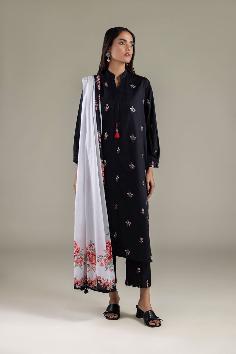 Floral Tassel Dupatta